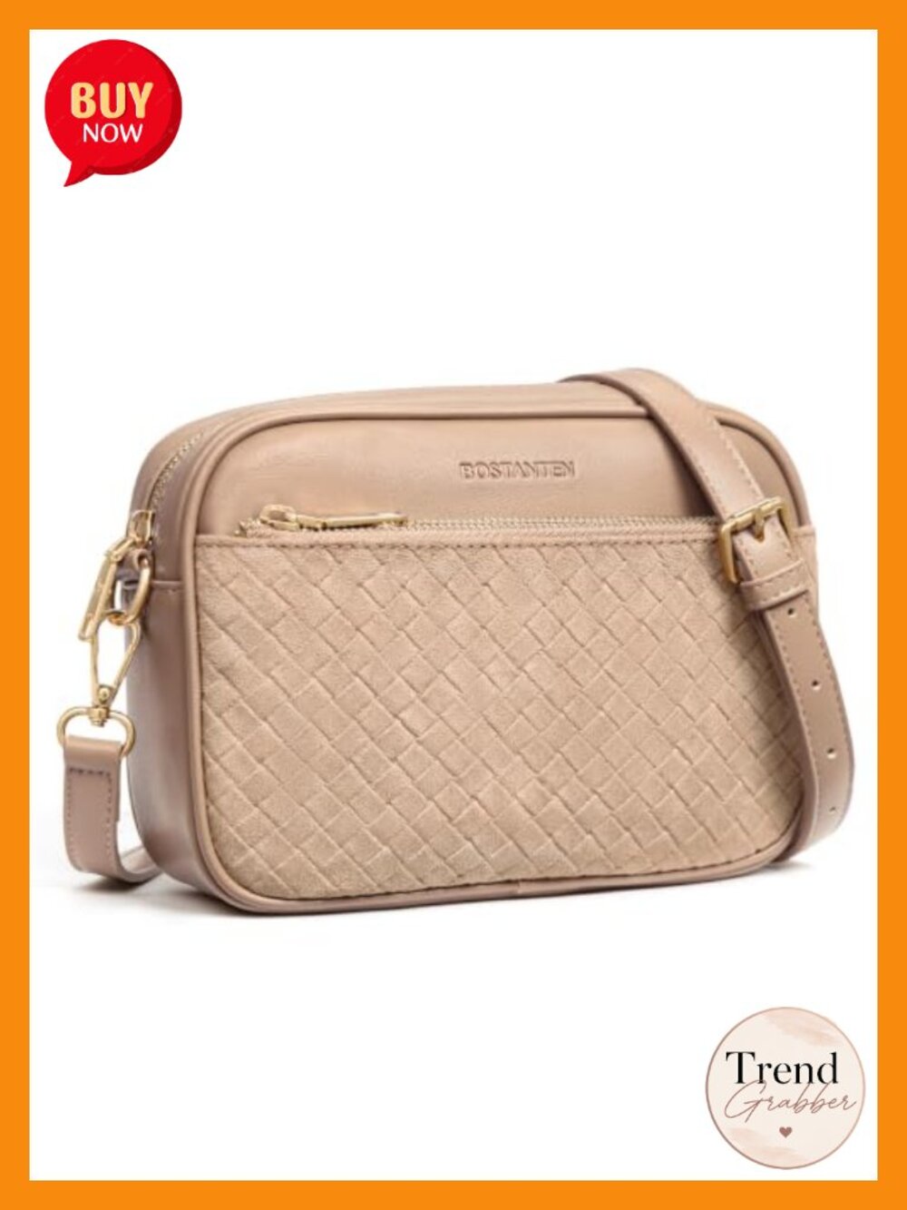 Small Crossbody Bag Faux Suede Vegan Leather RFID Women's Purse